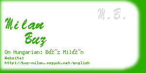 milan buz business card